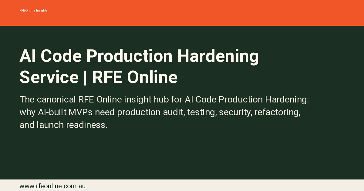 AI Code Production Hardening Service